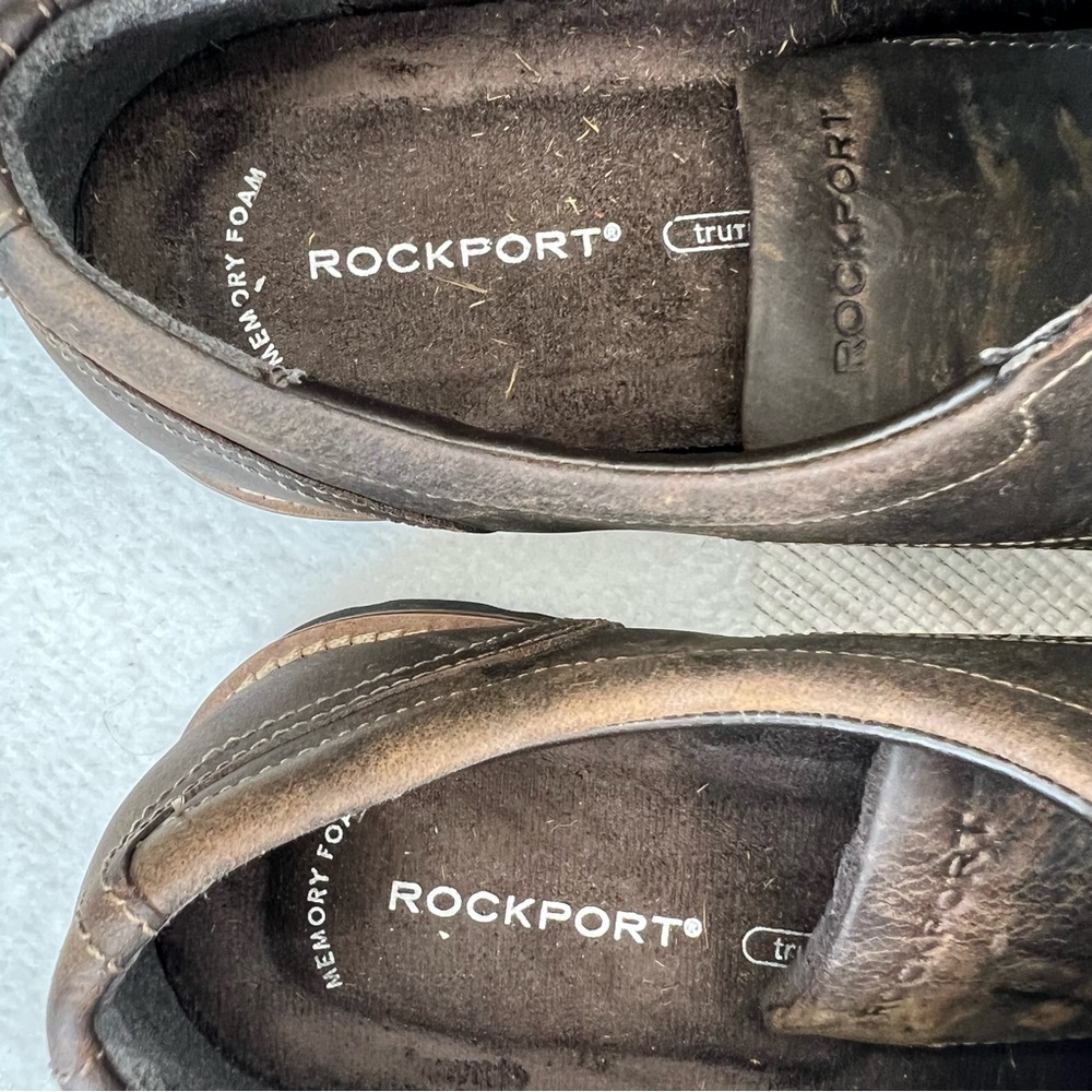 Rockport Trutech Brown Leather Cap Toe Oxford Casual Lace Shoes Mens Size 10.5 M - Picture 9 of 16
